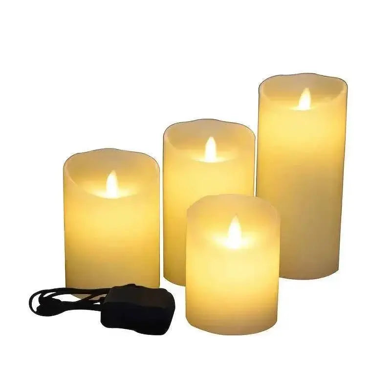 3pcs LED flameless candles with remote showcasing warm light, ideal for home decor and creating a cozy ambiance.