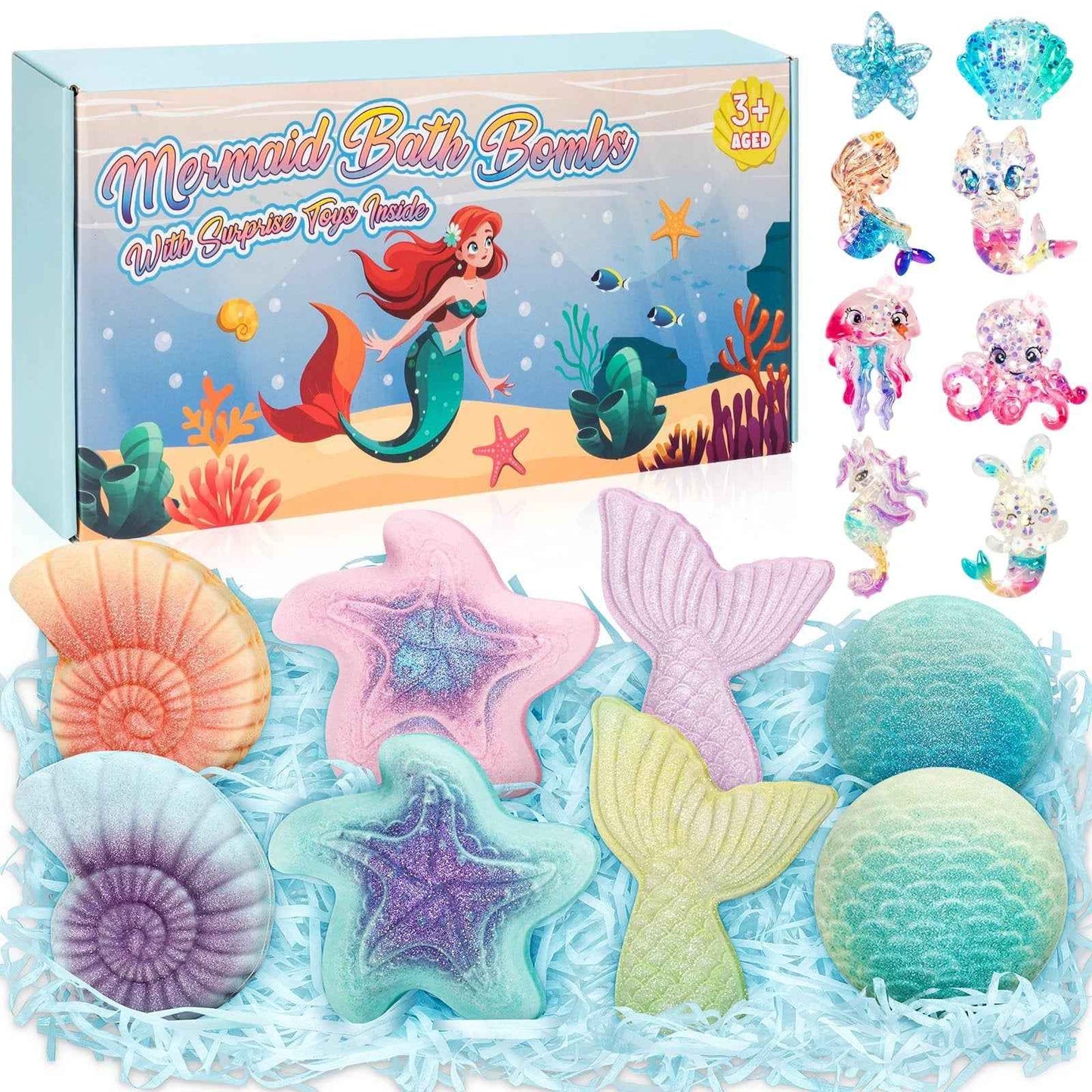 Mermaid Surprise Bath Bombs for Kids