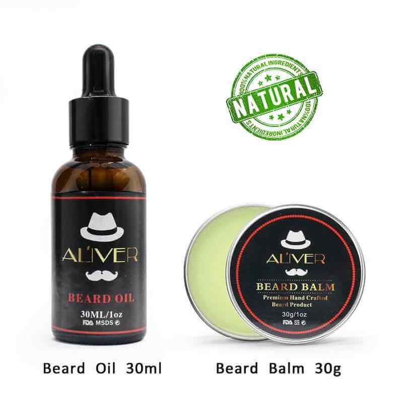 ALIVER Beard Grooming Essentials with Tools & Apron