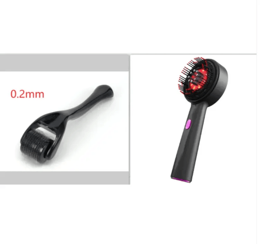 Electric massage comb and microneedling tool for hair care and scalp health.