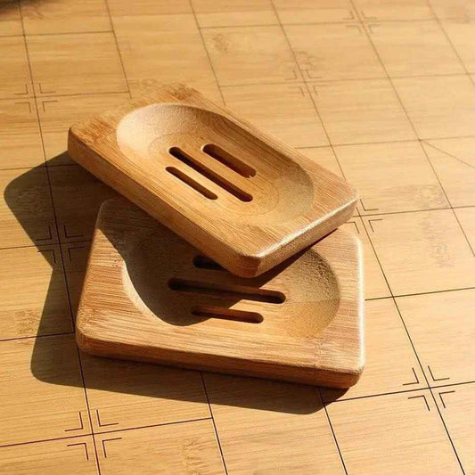 Natural Bamboo Soap Box with Drainage for Travel Use