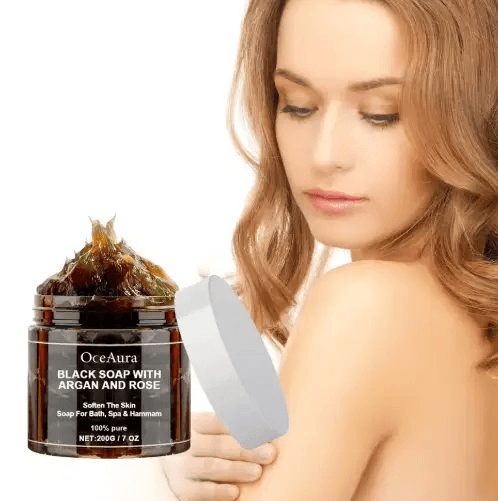 Black Soap With Argan And Rose by Pampering Heaven