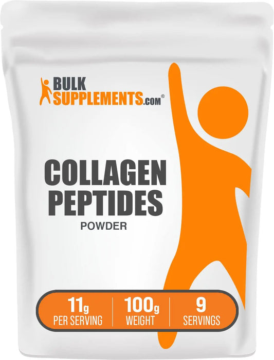 BulkSupplements.com Collagen Peptides Powder - Collagen Supplement Bovine Collagen Powder - Powdered Collagen Hydrolyzed & Gluten Free 11g per Serving 100g (3.5 oz) (Pack of 1) by Pampering Heaven