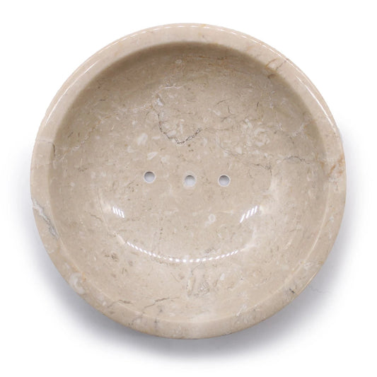 Round Honey Marble Rounded Soap Dish by AW Dropship UK