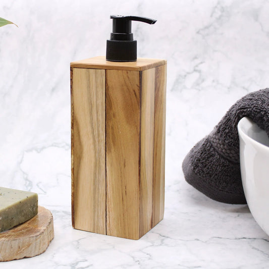 Natural Teakwood Soap Dispenser - Square by AW Dropship UK