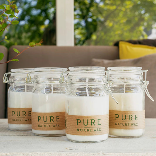 Pure Olive Wax Jar Candle 120x70 - White by AW Dropship UK
