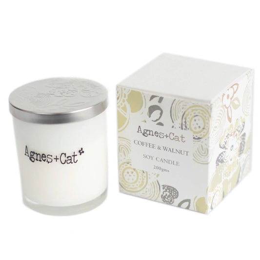 Agnes + Cat Votive Candle - Coffee and Walnut by AW Dropship UK