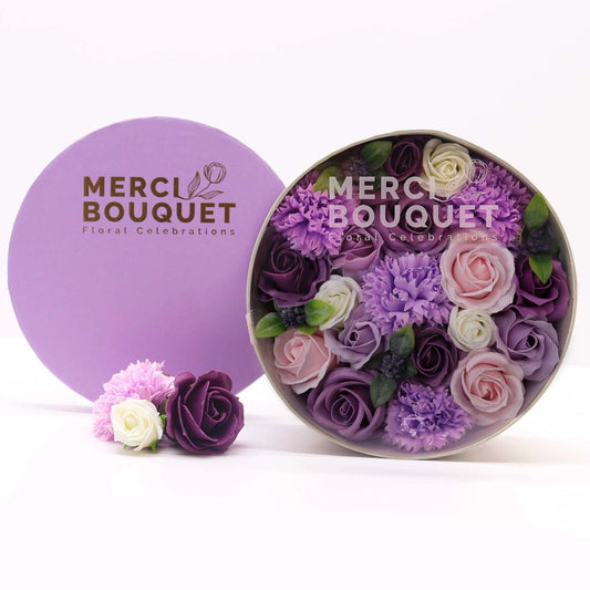 Round Box - Lavender Rose & Carnation by AW Dropship UK