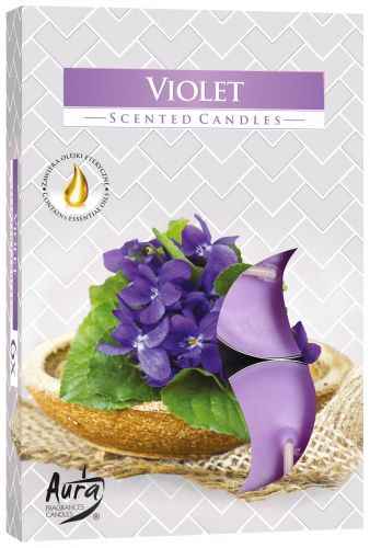 Violet Scented Tealight Candles – Set of 6