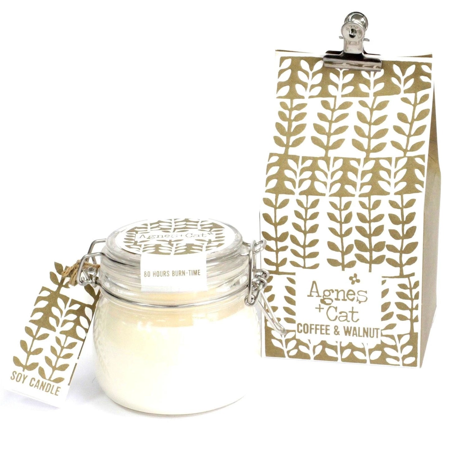 Agnes + Cat Kilner Jar Candle - Coffee and Walnut by AW Dropship UK