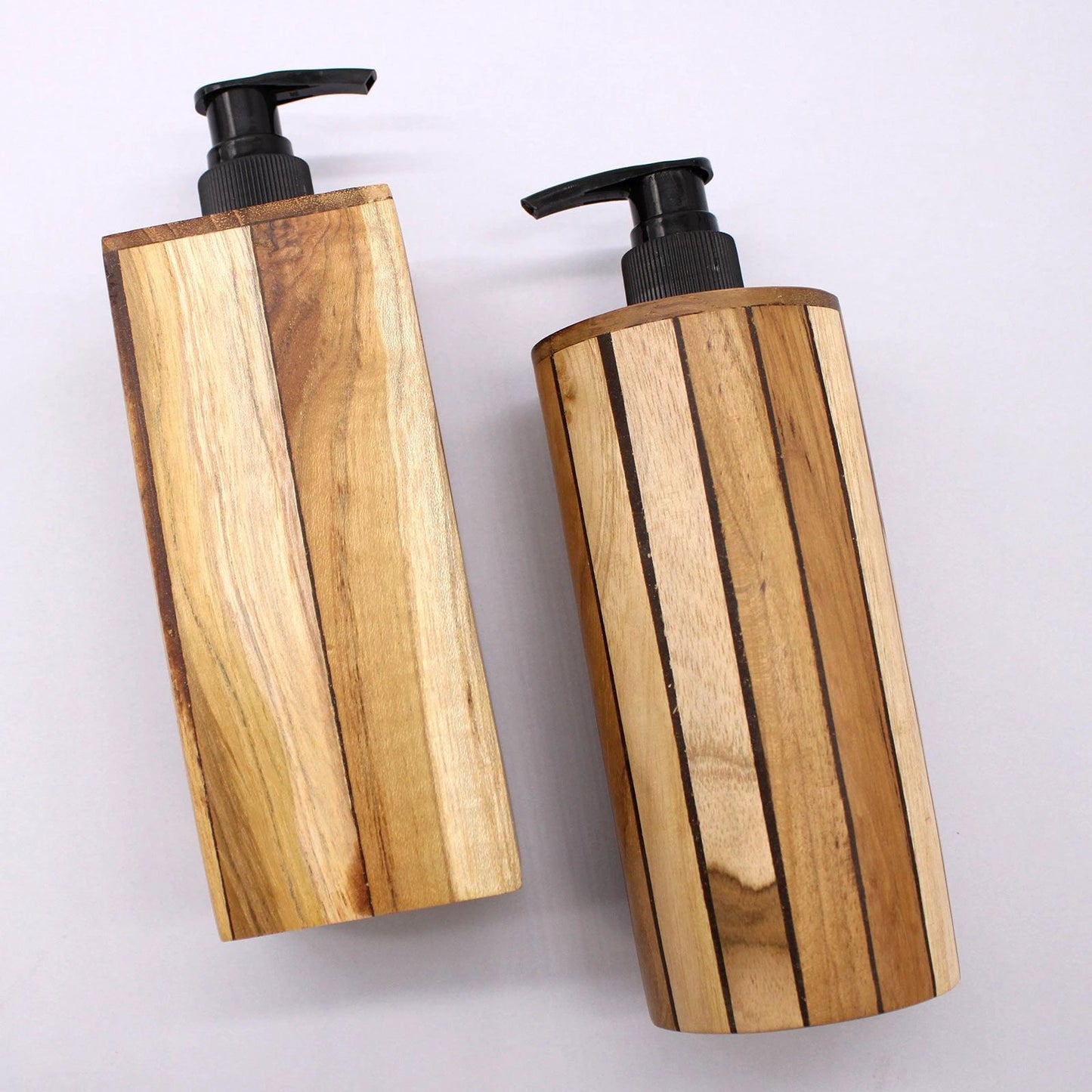 Natural Teakwood Soap Dispenser - Round by AW Dropship UK