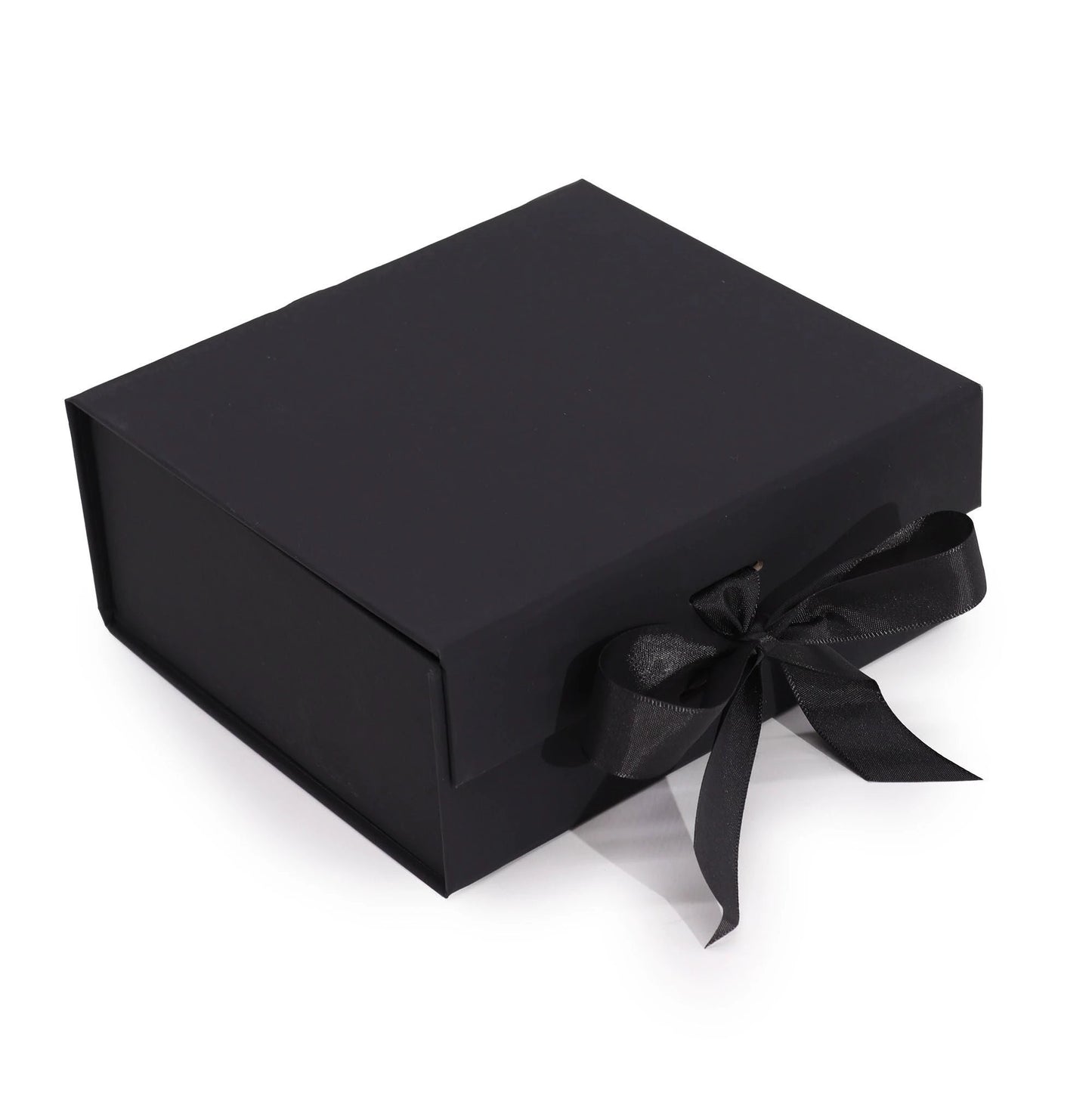 Flat Pack Gift Box - Medium Square (20x18.2x8cm) - Black by AW Dropship UK