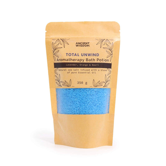 Aromatherapy Bath Potion in Kraft Bag 350g - Total Unwind by AW Dropship UK