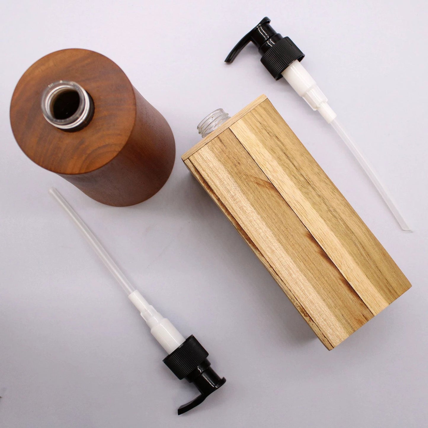 Natural Teakwood Soap Dispenser - Square by AW Dropship UK