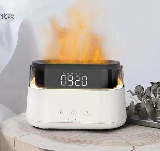 Modern Aroma Diffuser - Led Clock - USB-C - Flame Effect by AW Dropship UK