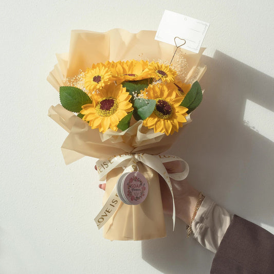 Large Sunflowers Bouquet - Love is Eternal - Gift Card by AW Dropship UK