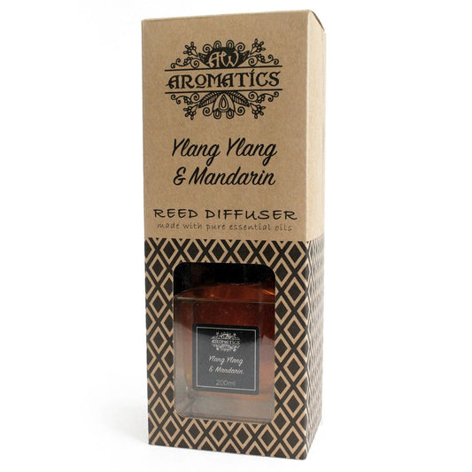 200ml Ylang Ylang & Mandarin Essential Oil Reed Diffuser by AW Dropship UK