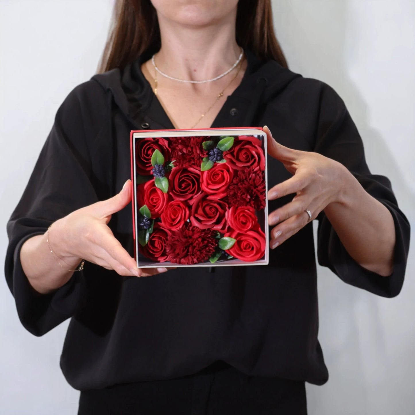 Square Box - Classic Red Roses by AW Dropship UK