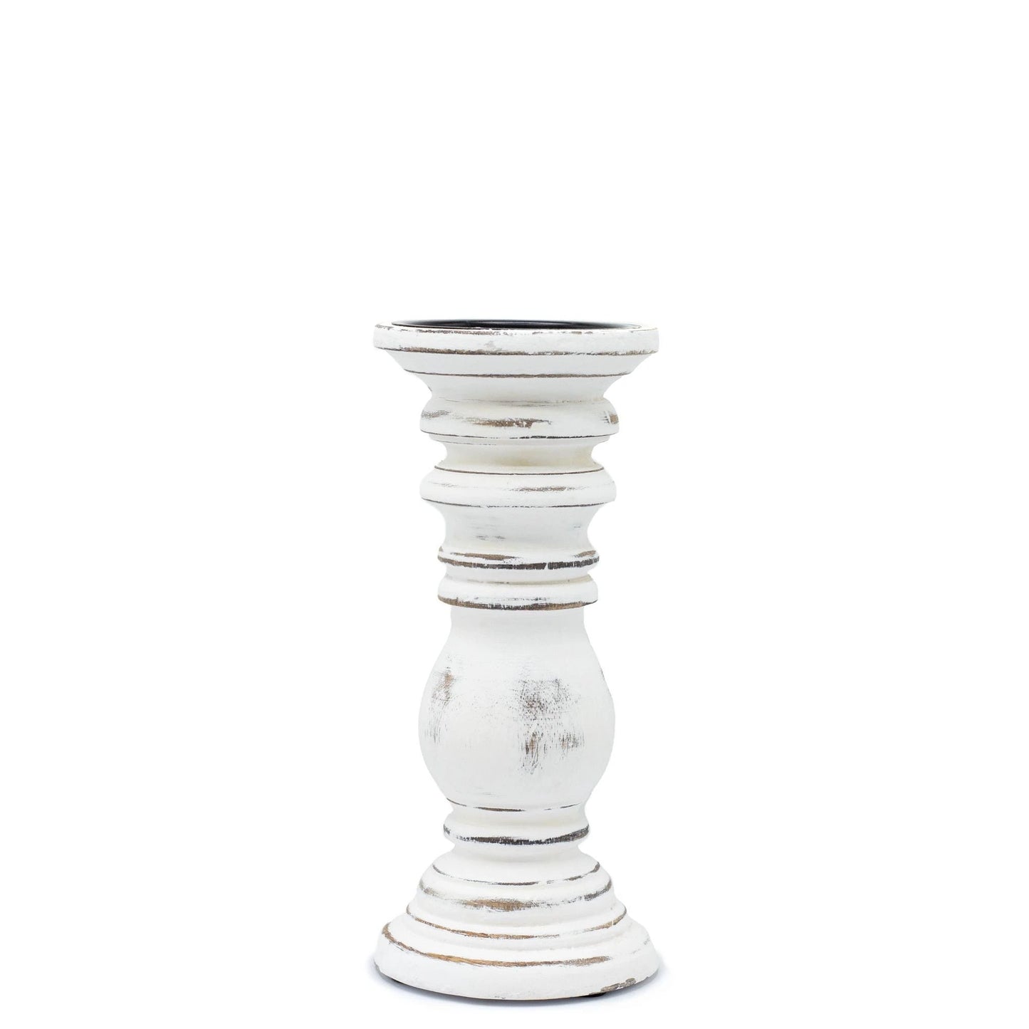 Classic Candle Stand - Whitewash - Small by AW Dropship UK