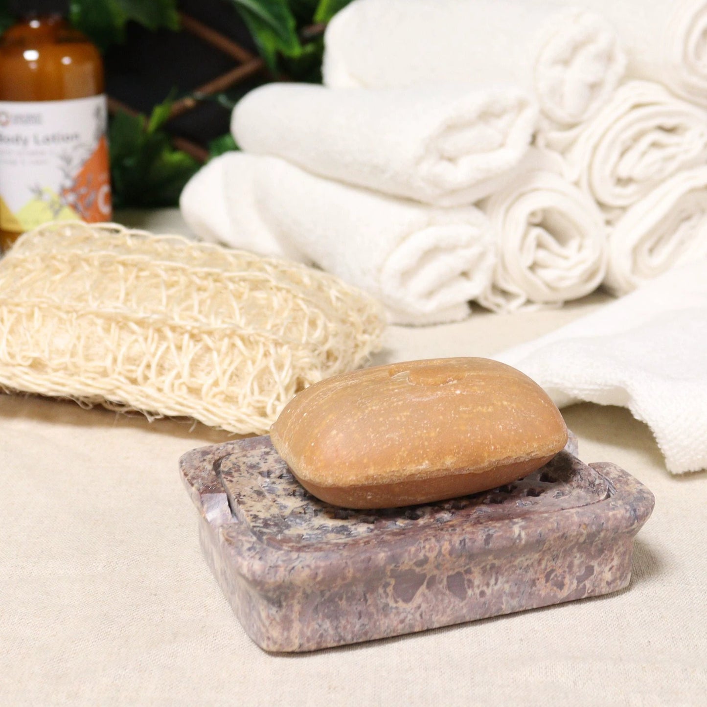 Soapstone Soap Dish & Drainer 11x8cm- Classic Square by AW Dropship UK