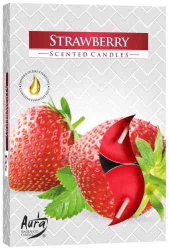 Strawberry Scented Tealight Candles – Set of 6