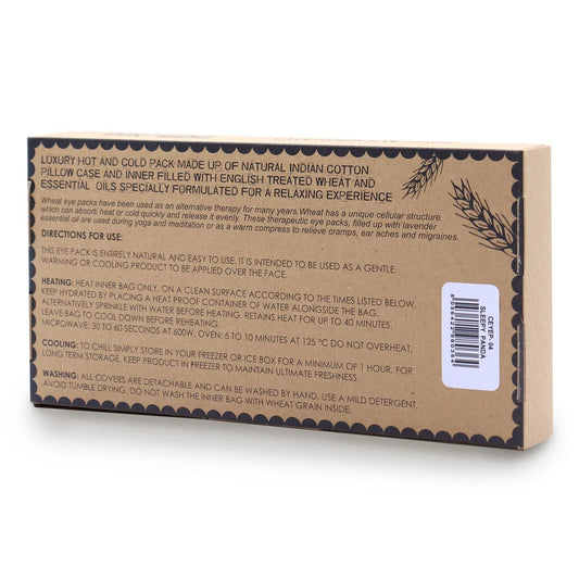 Lavender Natural Cotton and Juco Eye Pillow in Gift Box - Sleepy Panda by AW Dropship UK