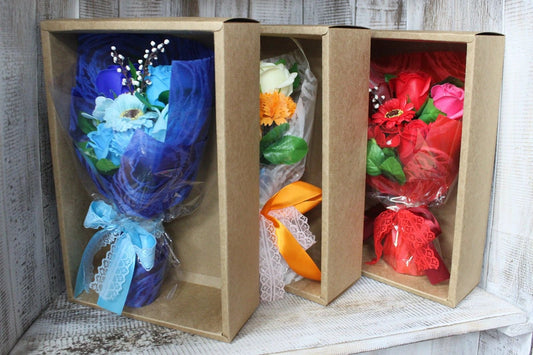 Orange Boxed Hand Soap Flower Bouquet - Special by AW Dropship UK