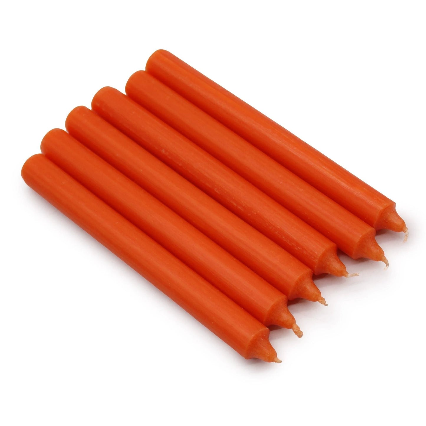 Solid Colour Dinner Candles - Rustic Orange - Pack of 5 by AW Dropship UK