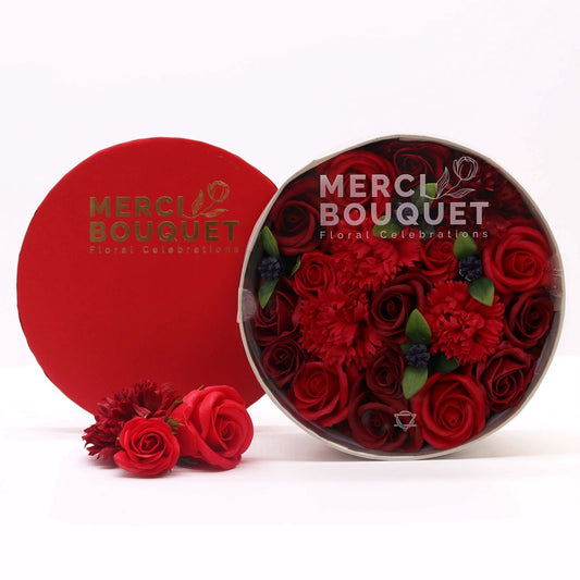 Round Box - Classic Red Roses by AW Dropship UK