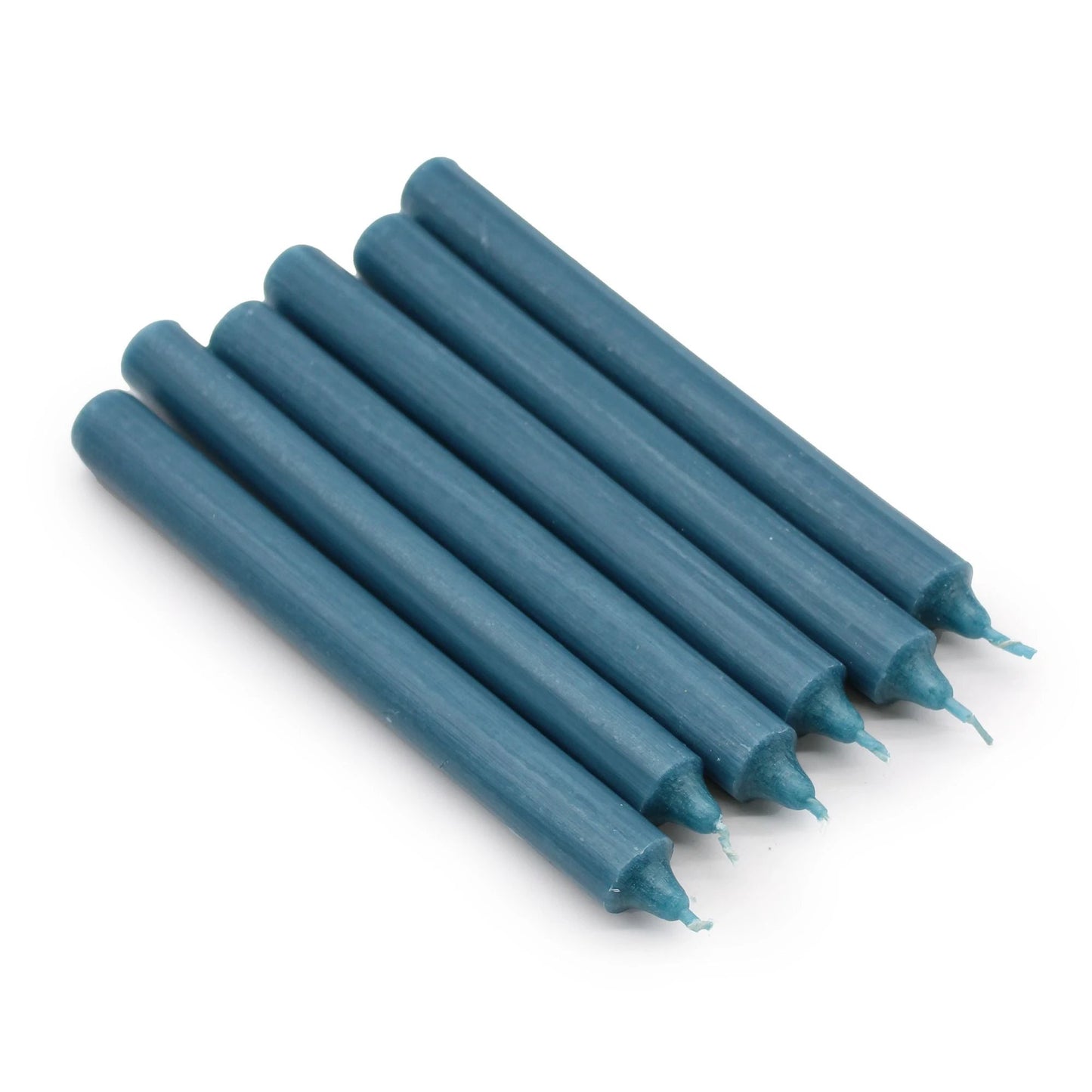 Solid Colour Dinner Candle Set - Pack of 21 - Rustic Teal by AW Dropship UK