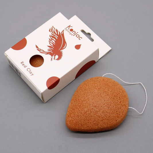 Teardrop Konjac Sponge - Red Clay - Rejuvenating by AW Dropship UK