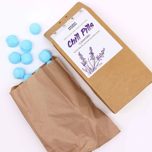 Chill Pills Lavender Bath Bomb Gift Set 350g Pack Of 30 Hand Crafted Soaking Bath Bombs For Relaxation by AW Dropship UK