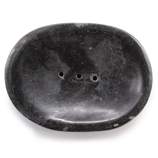 Classic Oval Black Marble Soap Dish by AW Dropship UK