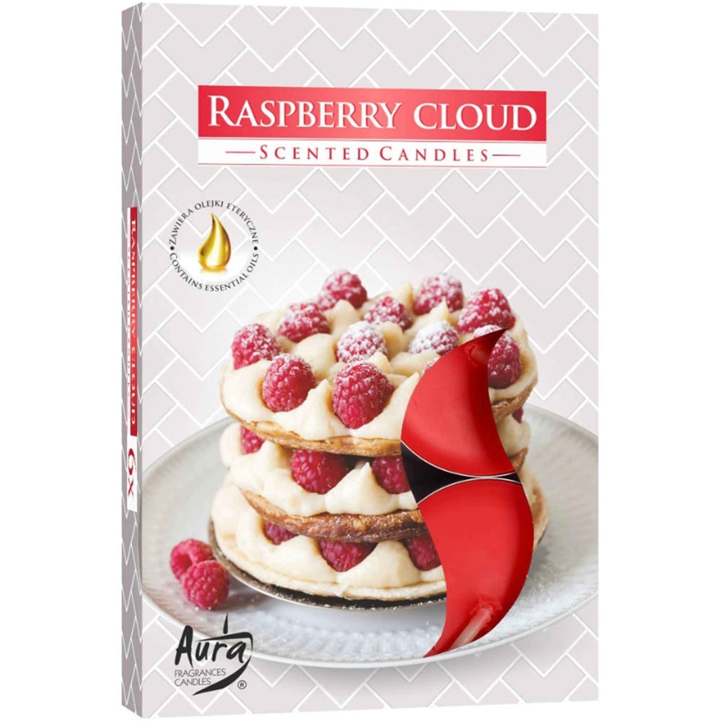 Scented Tealight Candles Set of 6 – Raspberry Cloud