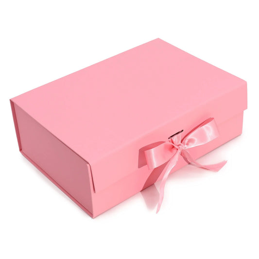 Flat Pack Gift Box - Large (28.2x20.2x9.2cm) - Pink by AW Dropship UK