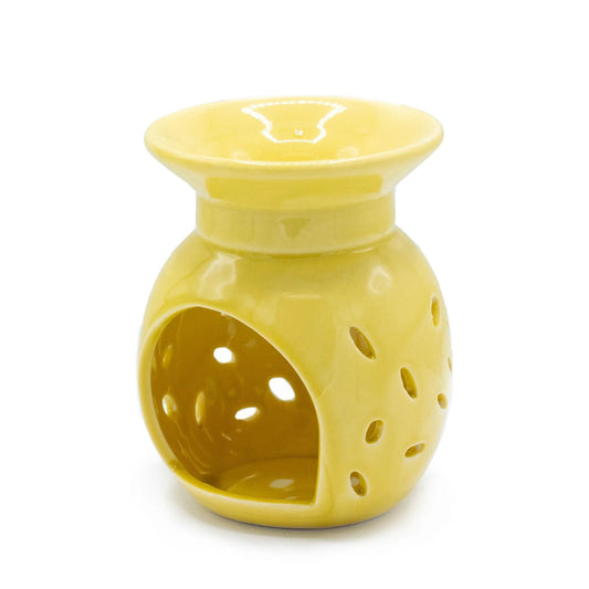 Floral Oil Burner -Yellow by AW Dropship UK