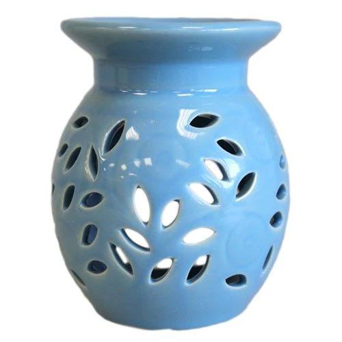 Floral Oil Burner - Blue by AW Dropship UK