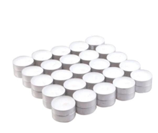 50x Unscented Tealight (4hr) by AW Dropship UK