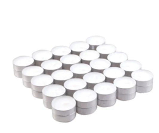 50x Unscented Tealight (4hr) by AW Dropship UK