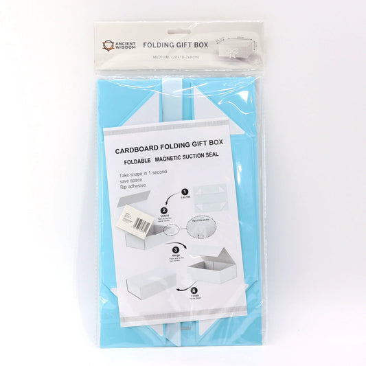 Flat Pack Gift Box - Medium Square (20x18.2x8cm) - Baby Blue by AW Dropship UK