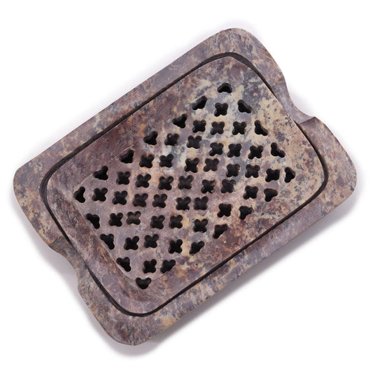 Soapstone Soap Dish & Drainer 11x8cm- Classic Square by AW Dropship UK