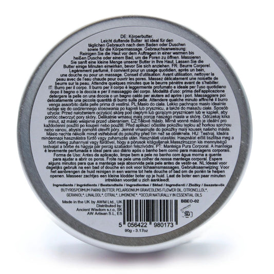 Aromatherapy Shea Body Butter 90g - Geranium by AW Dropship UK