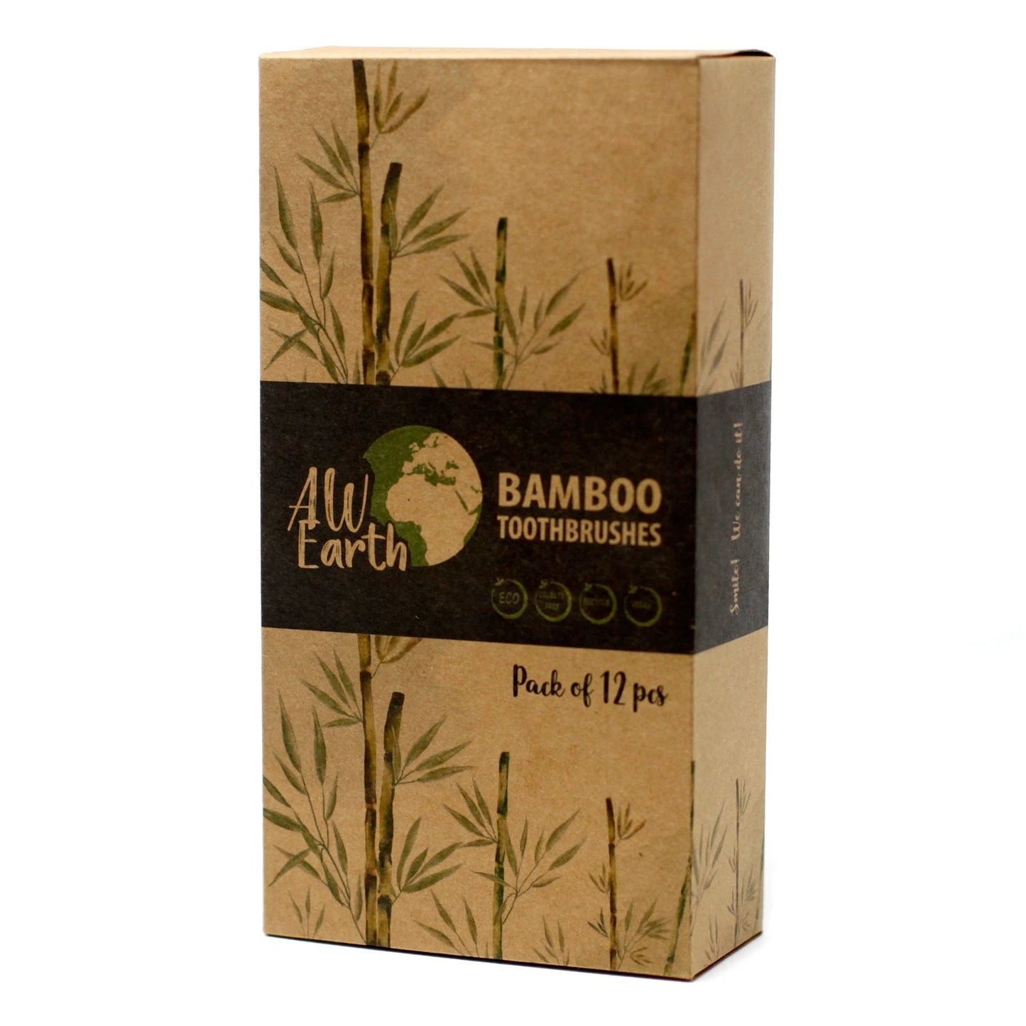 Bamboo Toothbrush - Charcoal Medium Soft by AW Dropship UK