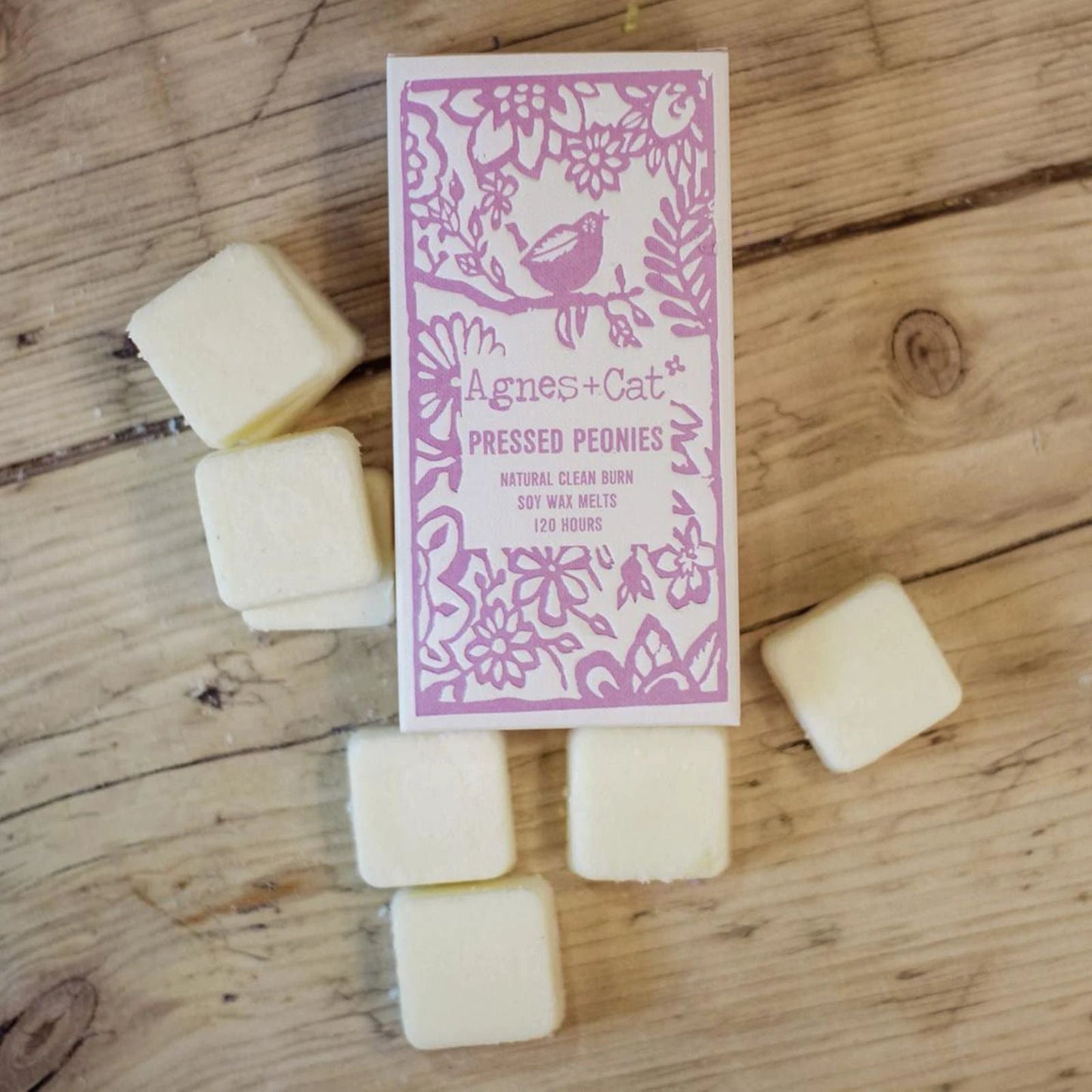 Agnes + Cat Box of 8 Wax Melts - Pressed Peonies by AW Dropship UK