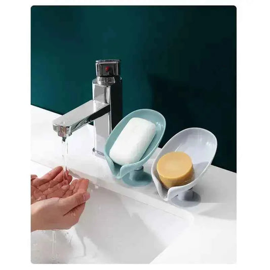 3pcs Leaf Shape Self-Draining Soap Holder Set