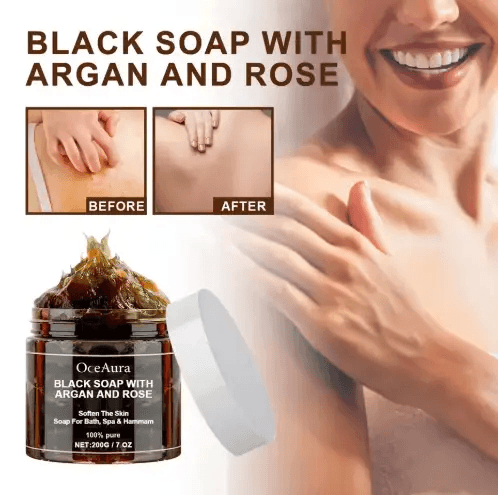 Black Soap With Argan And Rose by Pampering Heaven