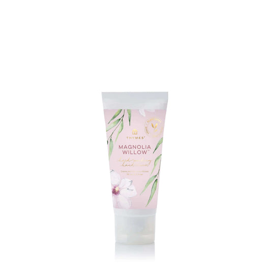 Thymes Hard-Working Hand Cream - Hand Moisturizer with Shea Butter Sunflower Seed Oil & Pro-vitamin B5 - Hand Cream for Women & Men - Hand Cream Travel Size - Skin Care (Magnolia Willow 2.5 fl oz) by Pampering Heaven