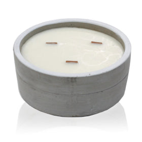 Patchouli & Dark Amber Round Concrete Candle