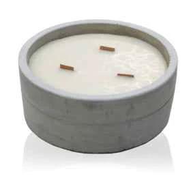 Crushed Vanilla & Orange Round Concrete Candle