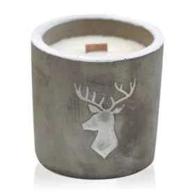 Whiskey & Woodsmoke Stag Head Concrete Candle Pot
